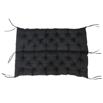 Porch Swing Cushion Garden Bench Cushion with Backrest, Non-Slip 3-Seater Thick Pad, Swing Chair Mat Replacement for Indoor and Outdoor, 59.1" x 38.6", Black Patio Chair Cushions at Gallery Canada