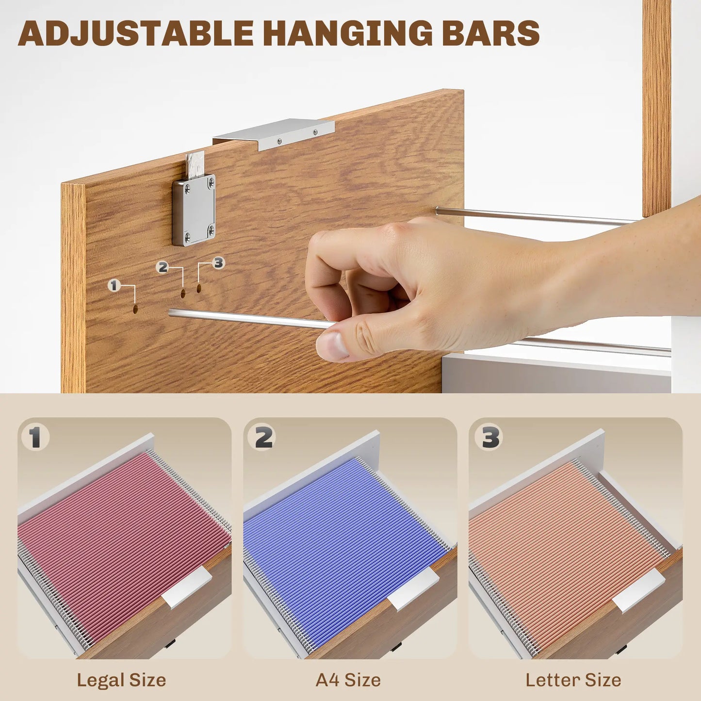 2 Drawer Small Filing Cabinet, Lockable, Office Storage, Nature Wood, White Office Cabinets & Cupboards at Gallery Canada