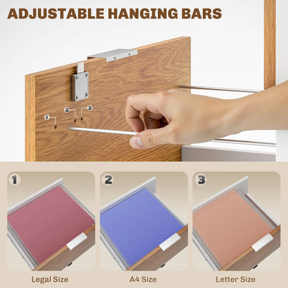 2 Drawer Small Filing Cabinet, Lockable, Office Storage, Nature Wood, White Office Cabinets & Cupboards at Gallery Canada