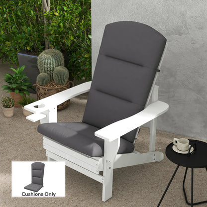 Adirondack Chair Cushion, Replacement with Back and Ties, Grey Patio Chair Cushions at Gallery Canada