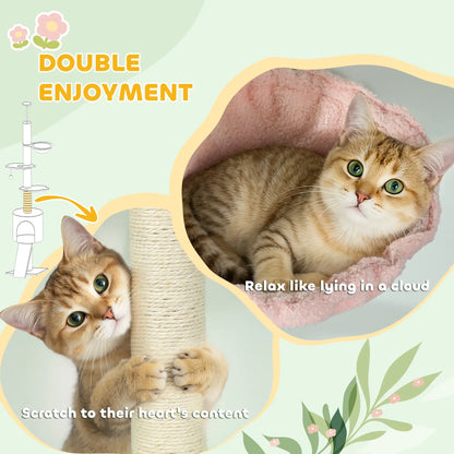 87"-94.5" Cat Tree, Sisal Scratching Post, Condo, Hammock, Ramp, Perches, Green Floor to Ceiling Cat Trees at Gallery Canada