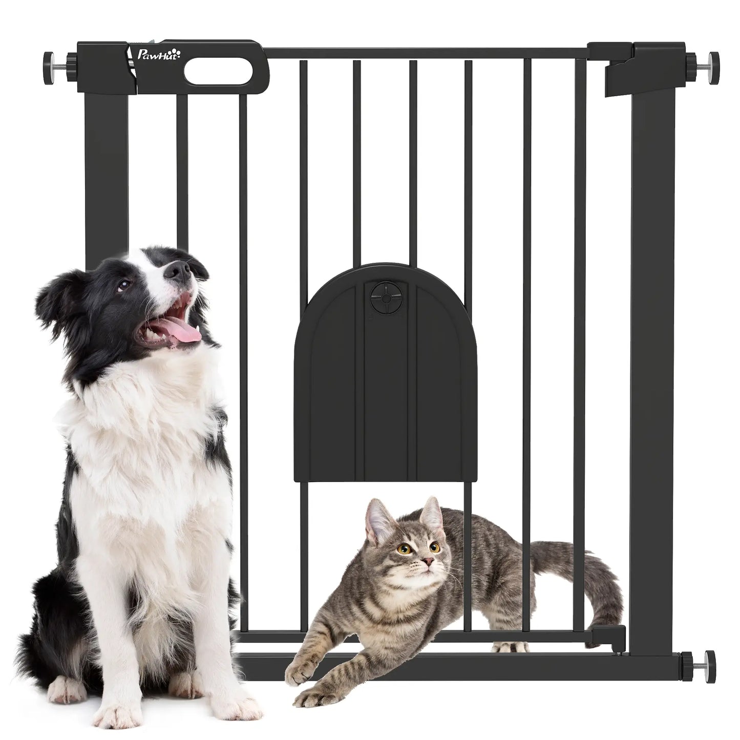 30"-32" Extra Wide Pet Gate, Small Door, 30"H, Black Houses, Kennels & Pens at Gallery Canada