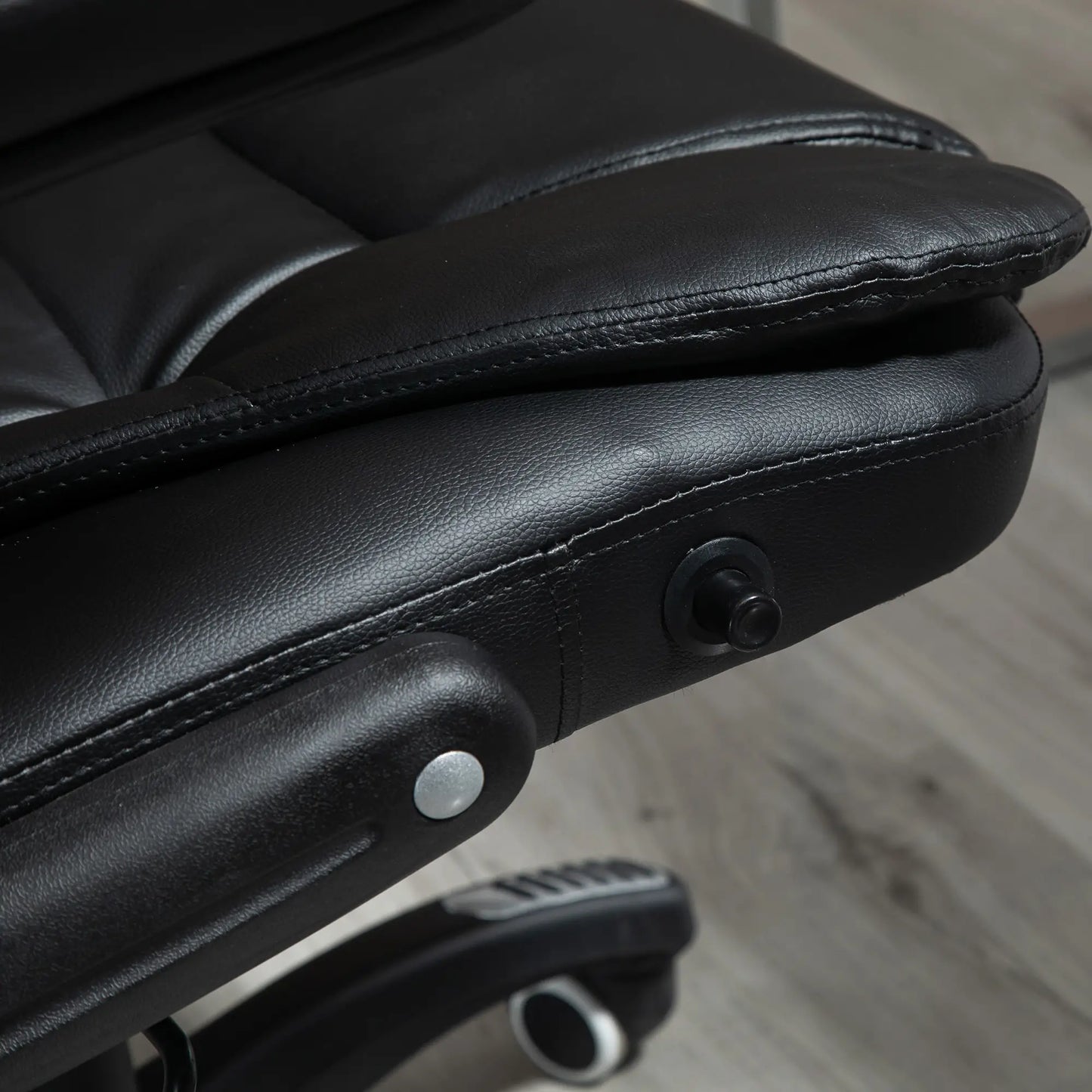 PU Leather Executive Recliner Office Chair, Swivel Wheels, Adjustable Height, Black Executive & Manager Chairs at Gallery Canada