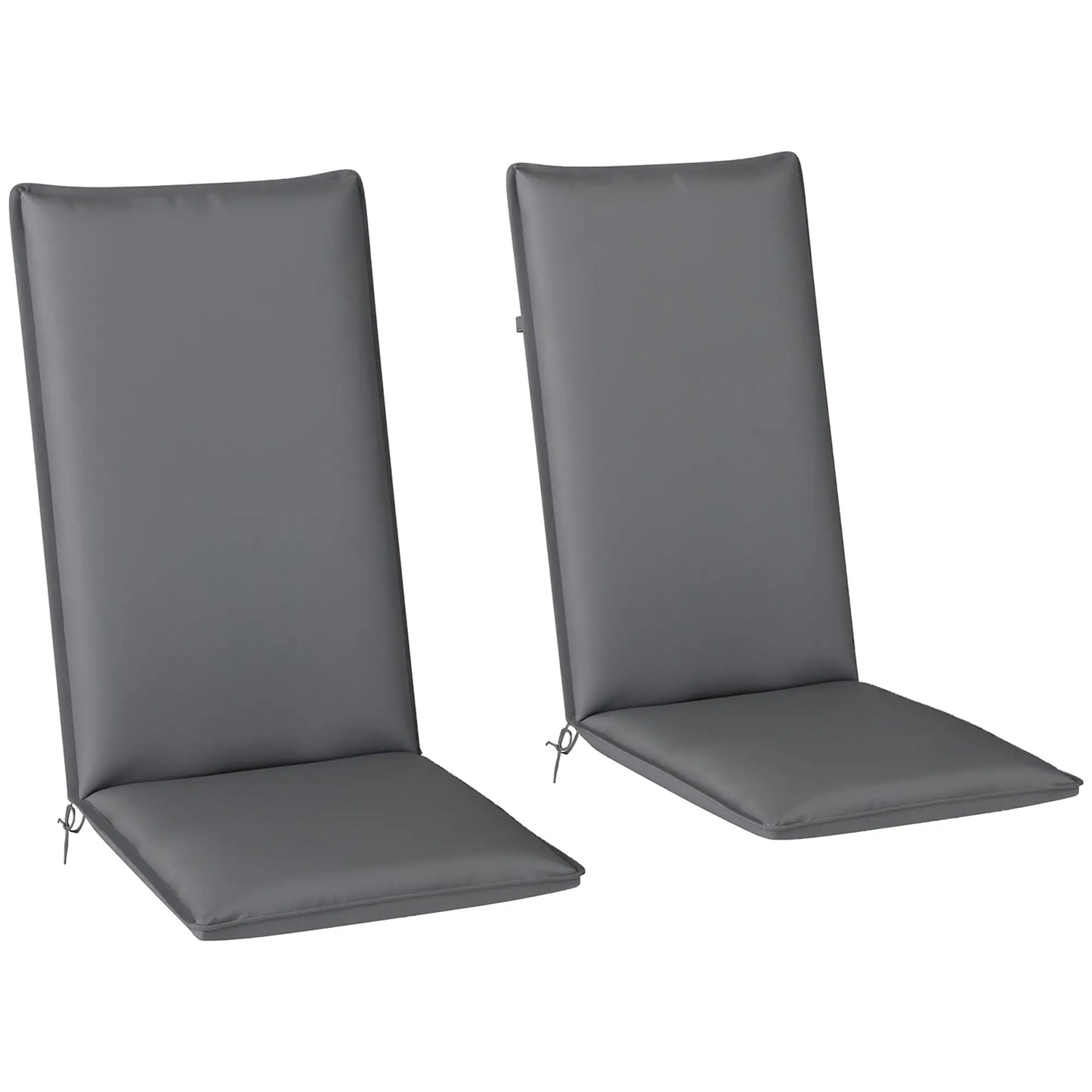 Outdoor Chair Cushions, Set of 2, High Back, UPF50+, Dark Grey Patio Chair Cushions at Gallery Canada