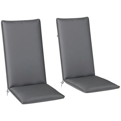 Outdoor Chair Cushions, Set of 2, High Back, UPF50+, Dark Grey Patio Chair Cushions at Gallery Canada