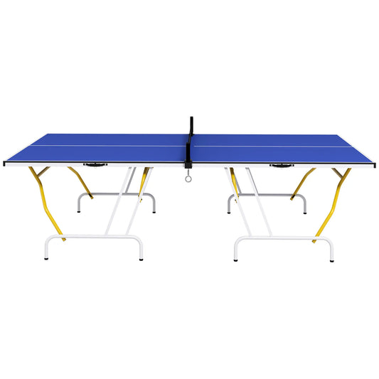 9' x 5' Full Size Table Tennis Table, Folding, Paddles, Balls, Blue Game Tables Blue at Gallery Canada
