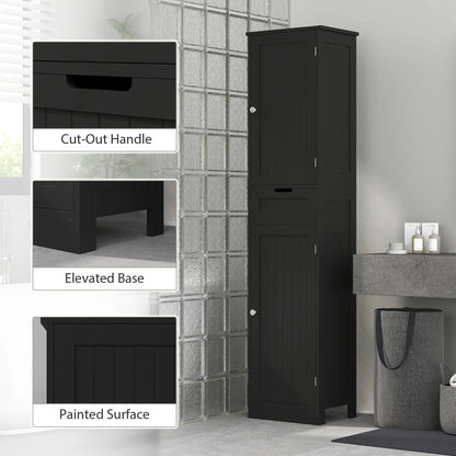 Freestanding Bathroom Cabinet, Drawer and 2 Doors, Tall Cupboard Bathroom Cabinets at Gallery Canada