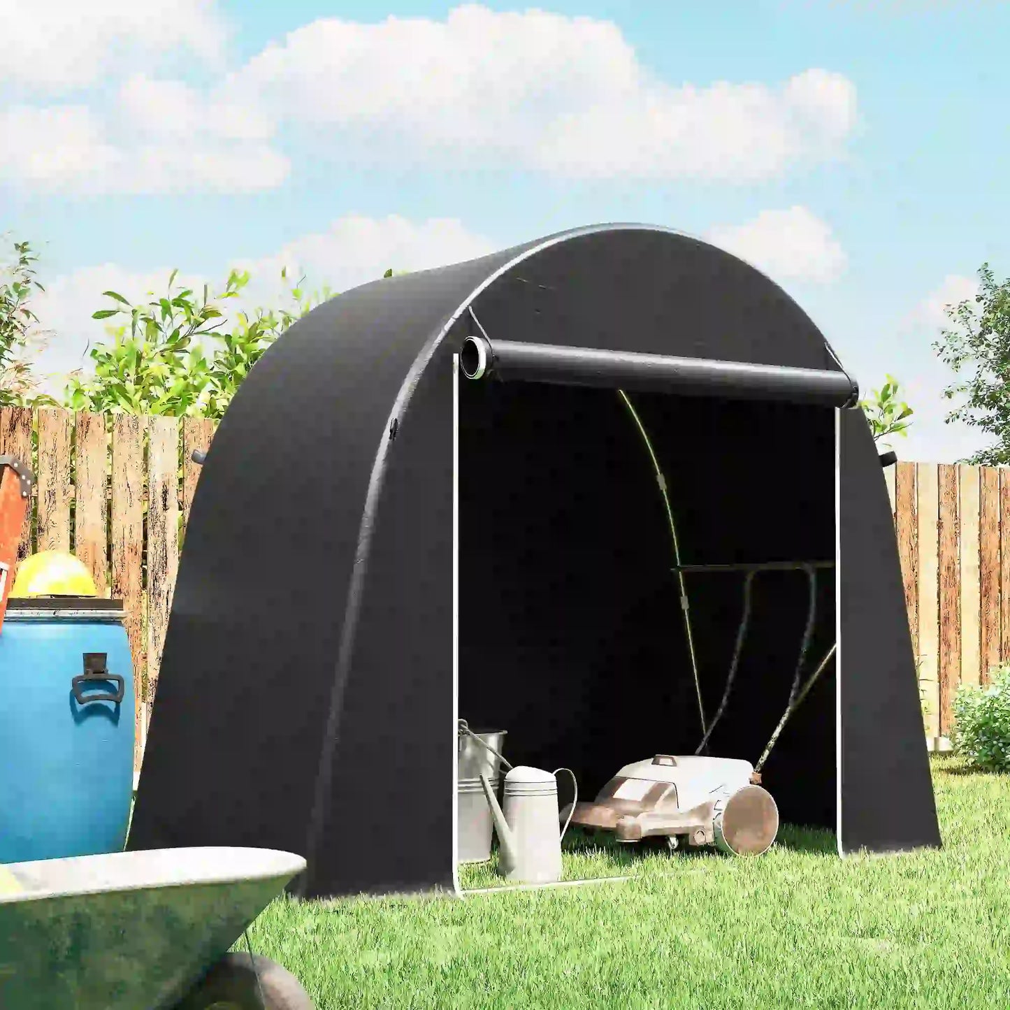 8' x 4' Portable Shed, Waterproof Bike Tent, Roll-Up Zipper Door Sheds at Gallery Canada