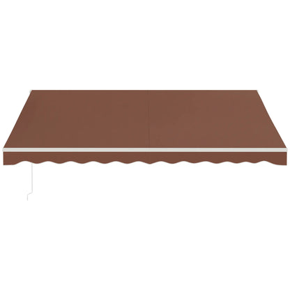 13' x 10' Electric Retractable Awning, Sun Shade Shelter with Remote, Manual Crank, Aluminum Frame Deck Awnings at Gallery Canada