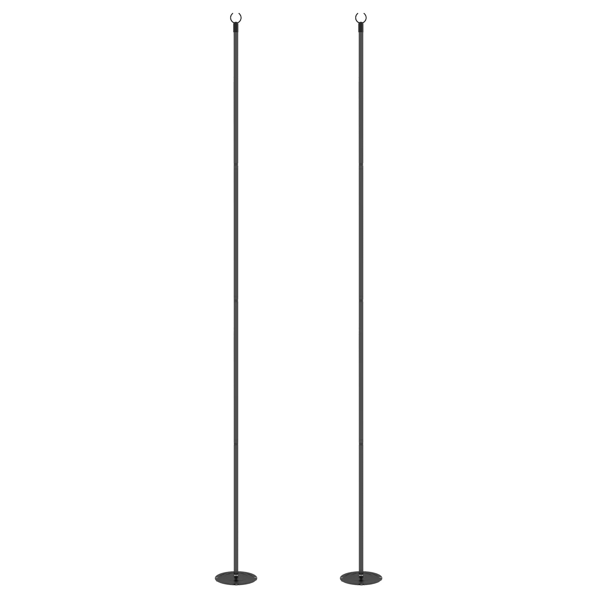 2 Pack 10' String Light Poles, Steel Hanging Stand, Black Lighting & Ceiling Fans Black at Gallery Canada