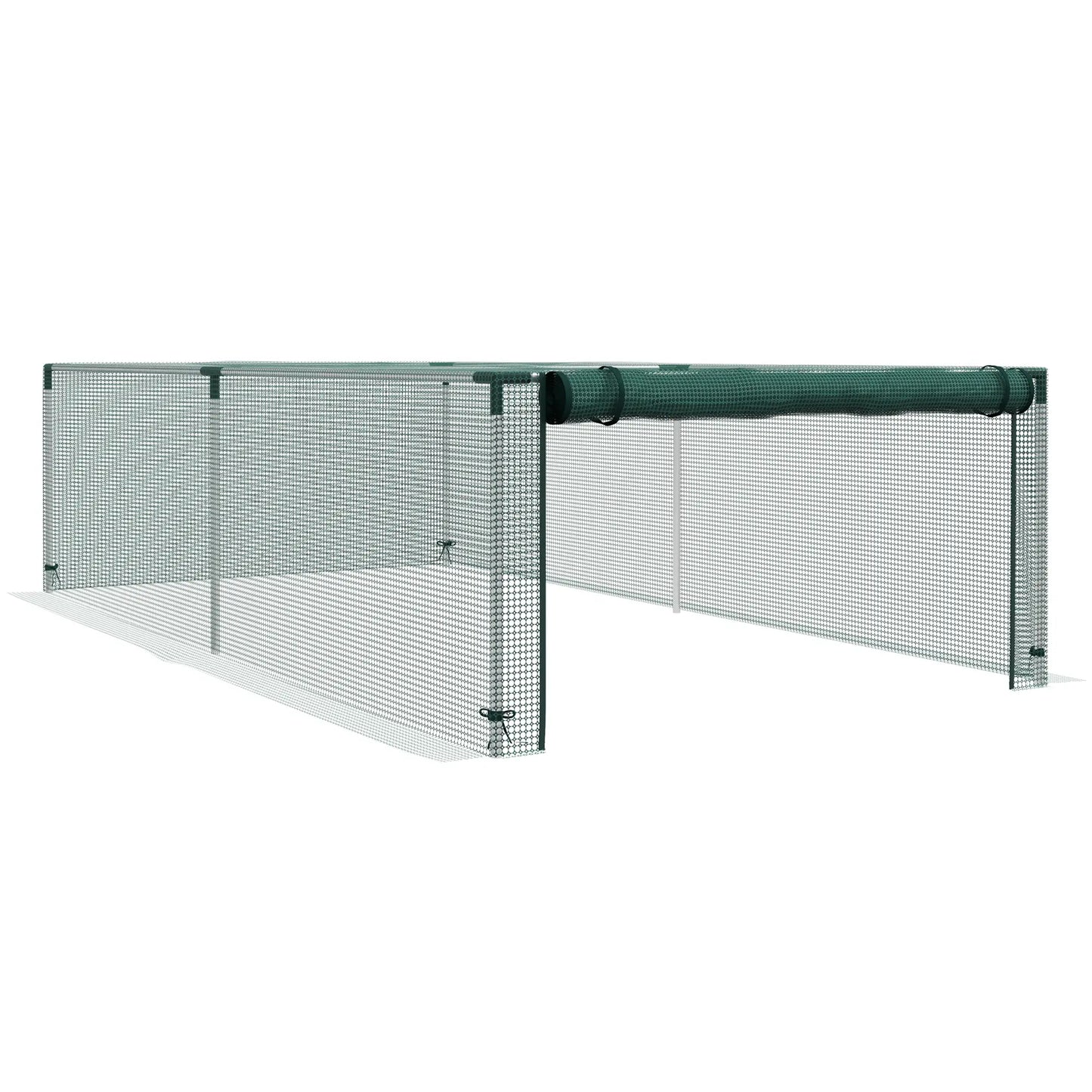 Cage de protection pour plantes 8,1' x 4,1', porte à fermeture éclair enroulable, cadre en acier galvanisé