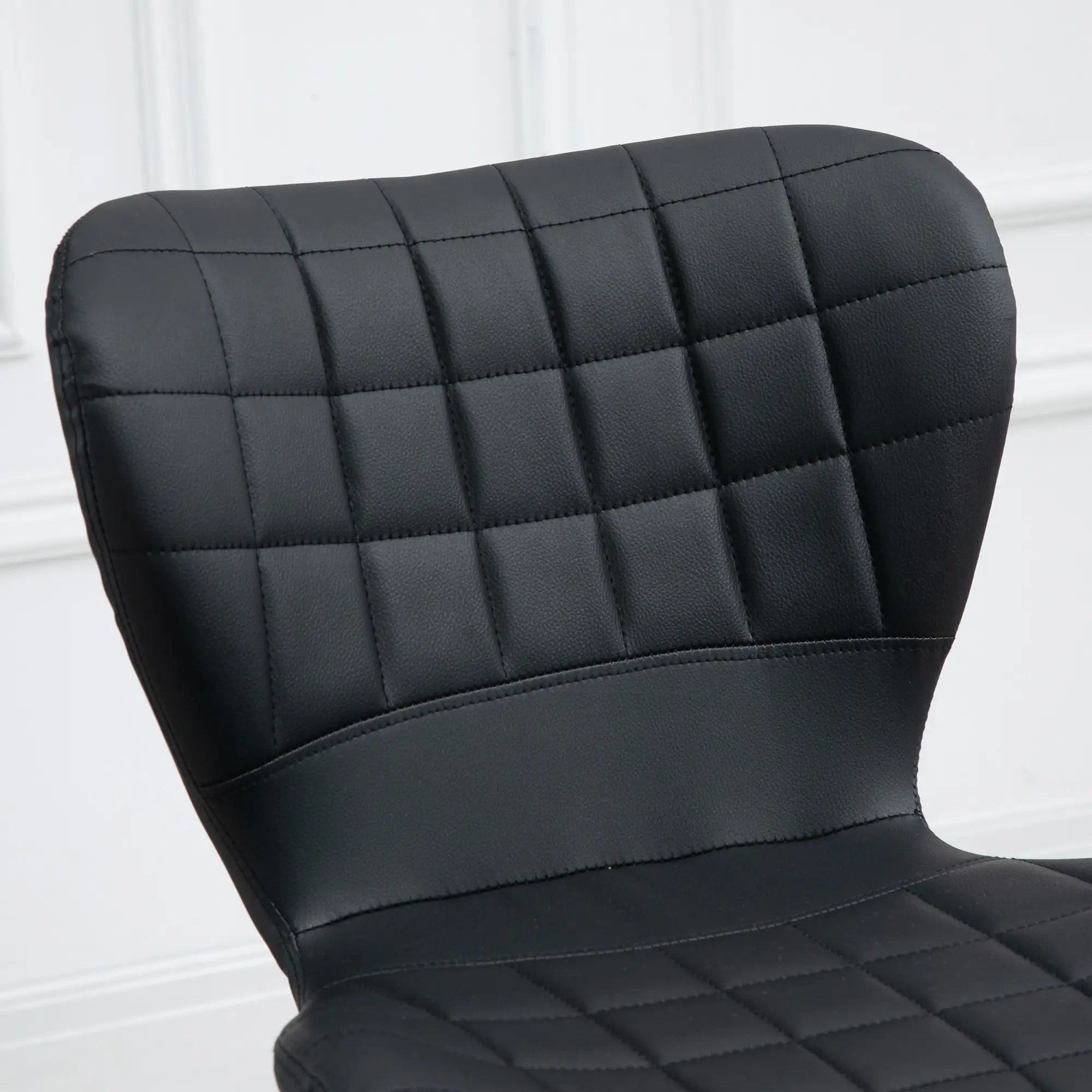 Adjustable Swivel Bar Stools, Set of 2, PU Leather, Black Bar Stools at Gallery Canada
