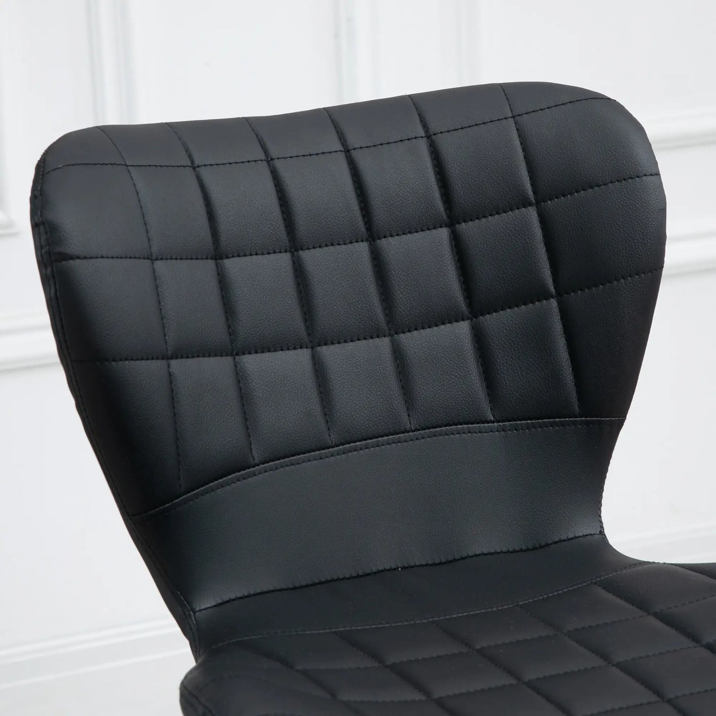 Adjustable Swivel Bar Stools, Set of 2, PU Leather, Black Bar Stools at Gallery Canada