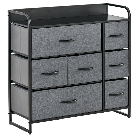 7-Bin Dresser Storage Tower Cabinet Organizer Unit, Easy Pull Fabric Bins with Metal Frame for Bedroom - Gallery Canada