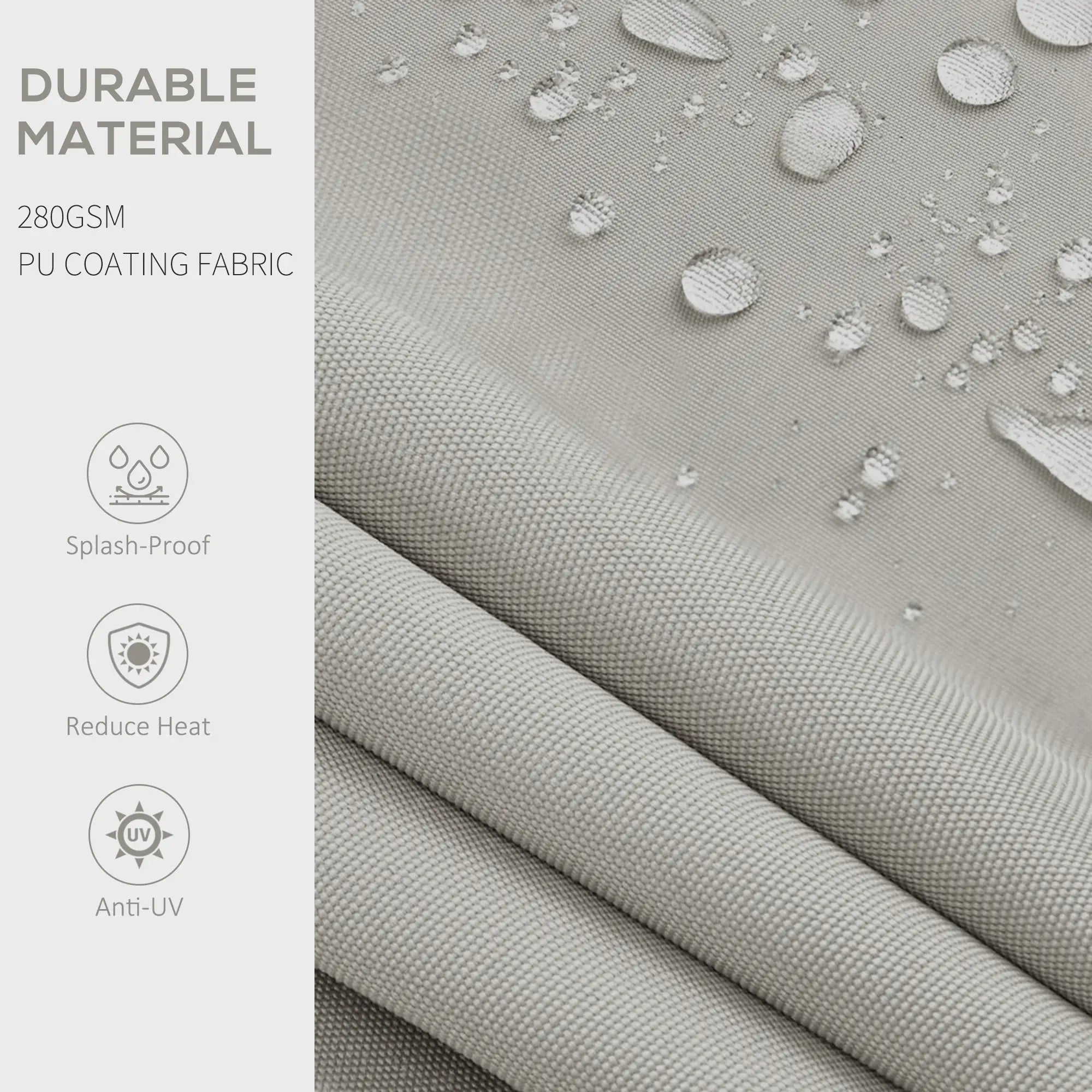 10' x 8' Retractable Awning, UV Resistant Sunshade, Light Grey Patio Awnings at Gallery Canada