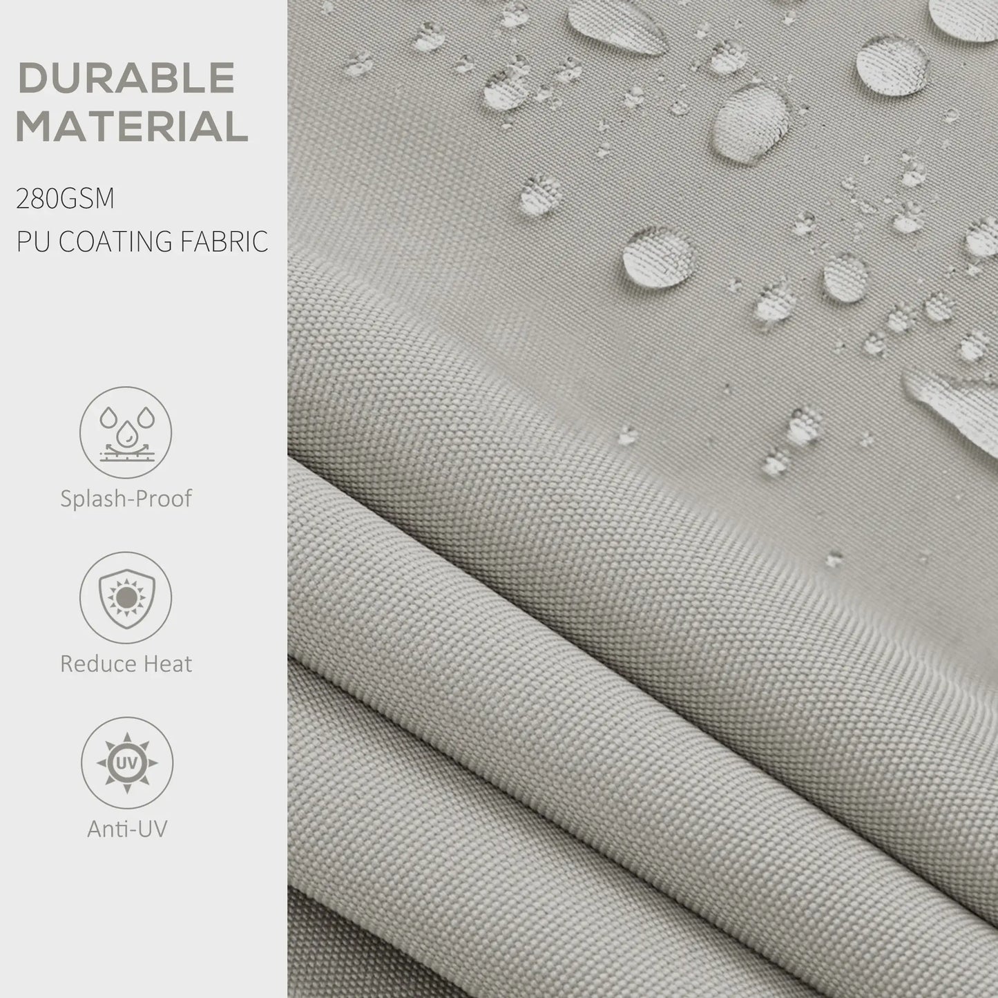 10' x 8' Retractable Awning, UV Resistant Sunshade, Light Grey Patio Awnings at Gallery Canada