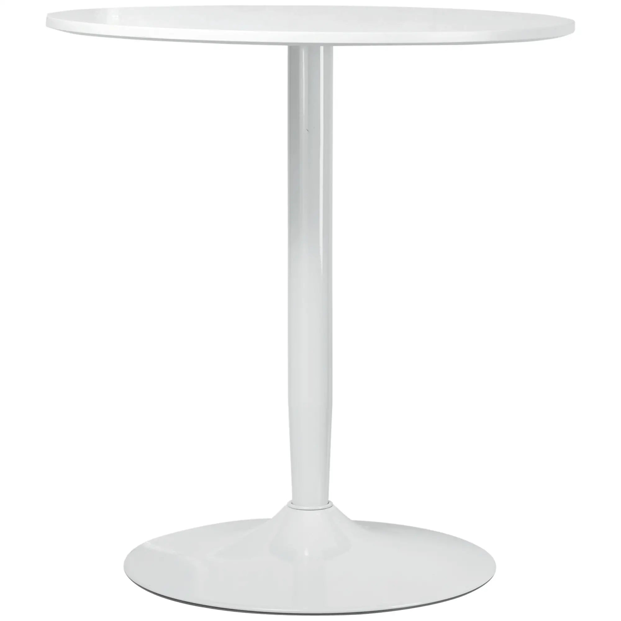 Modern Kitchen Table for 2, Round Dining Table, Steel Base, White Bar Tables & Dining Tables at Gallery Canada