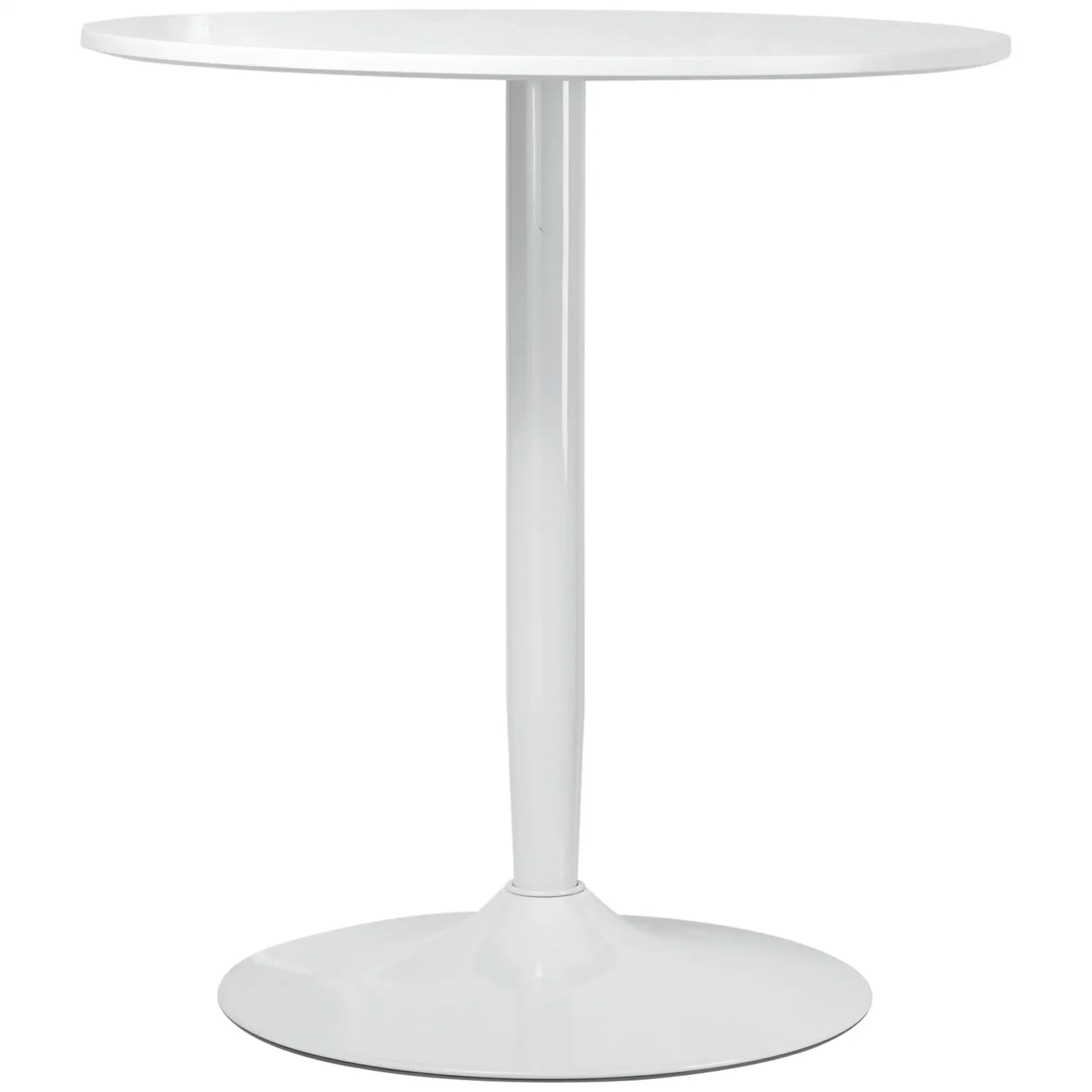 Modern Kitchen Table for 2, Round Dining Table, Steel Base, White Bar Tables & Dining Tables at Gallery Canada
