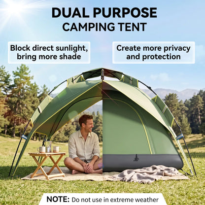 3 Person Camping Tent, 1000mm Waterproof, Dark Green Camping Tents at Gallery Canada