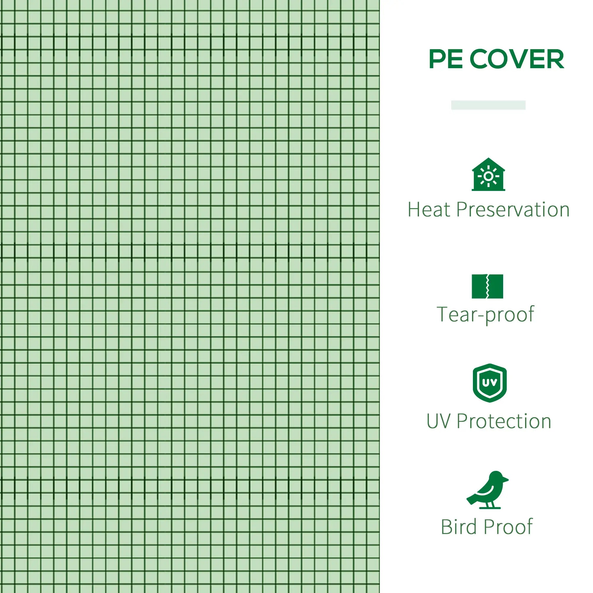 9.7' x 3.3' x 2.5' Mini Tunnel Greenhouse, PE Cover, Steel Frame, Zipped Doors, Dark Green Mini Greenhouses at Gallery Canada