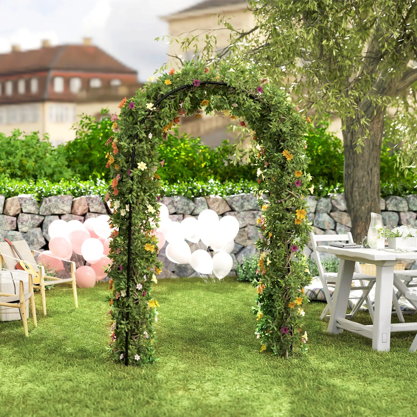 Steel Garden Arch, 7.5' Arbor Trellis for Climbing Plants, Roses Garden Arches at Gallery Canada