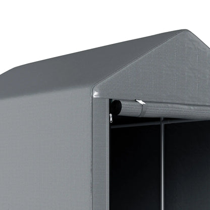 Bike Storage Shed, Motorcycle Shelter, Galvanized Steel, 4x6 Ft, Green Sheds at Gallery Canada