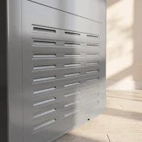 Congélateur coffre 3,5 pi³, thermostat à 7 réglages, panier en fil, gris