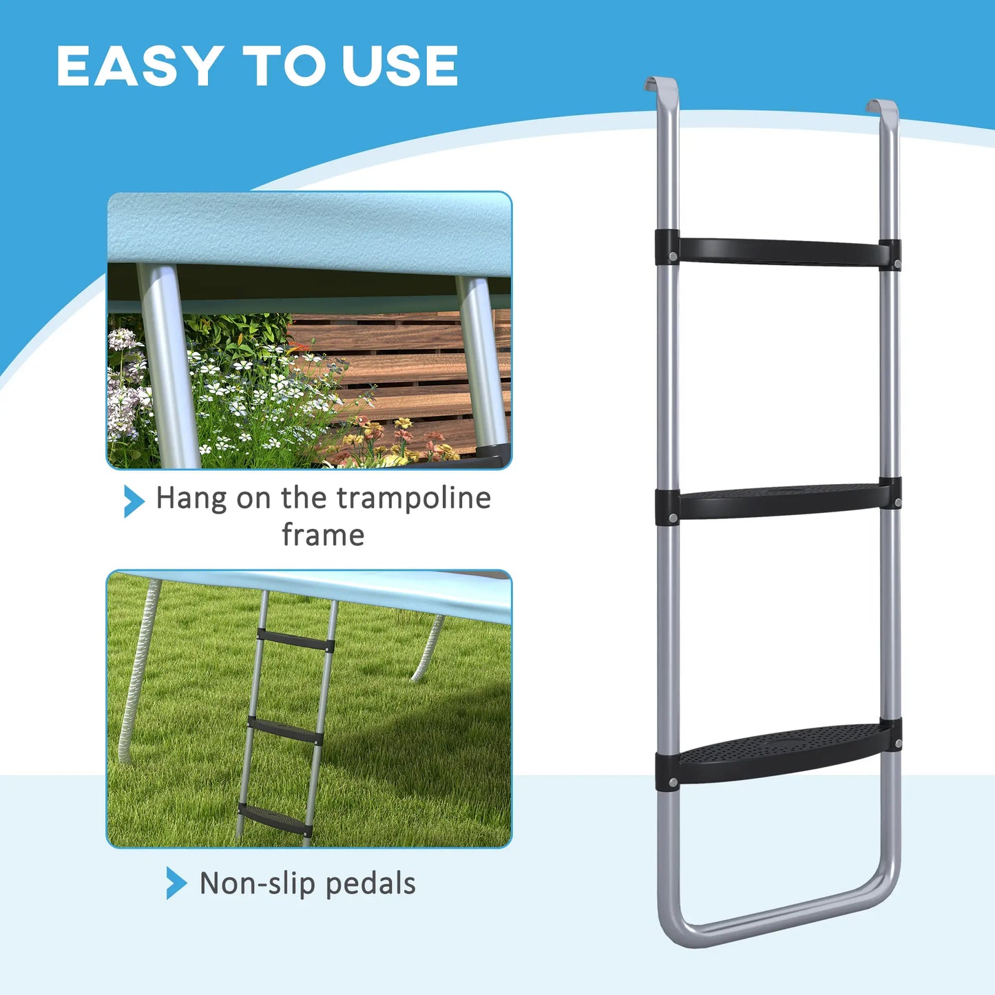 Steel Trampoline Ladder, 2/3 Steps, 38 Inch Length Trampolines at Gallery Canada