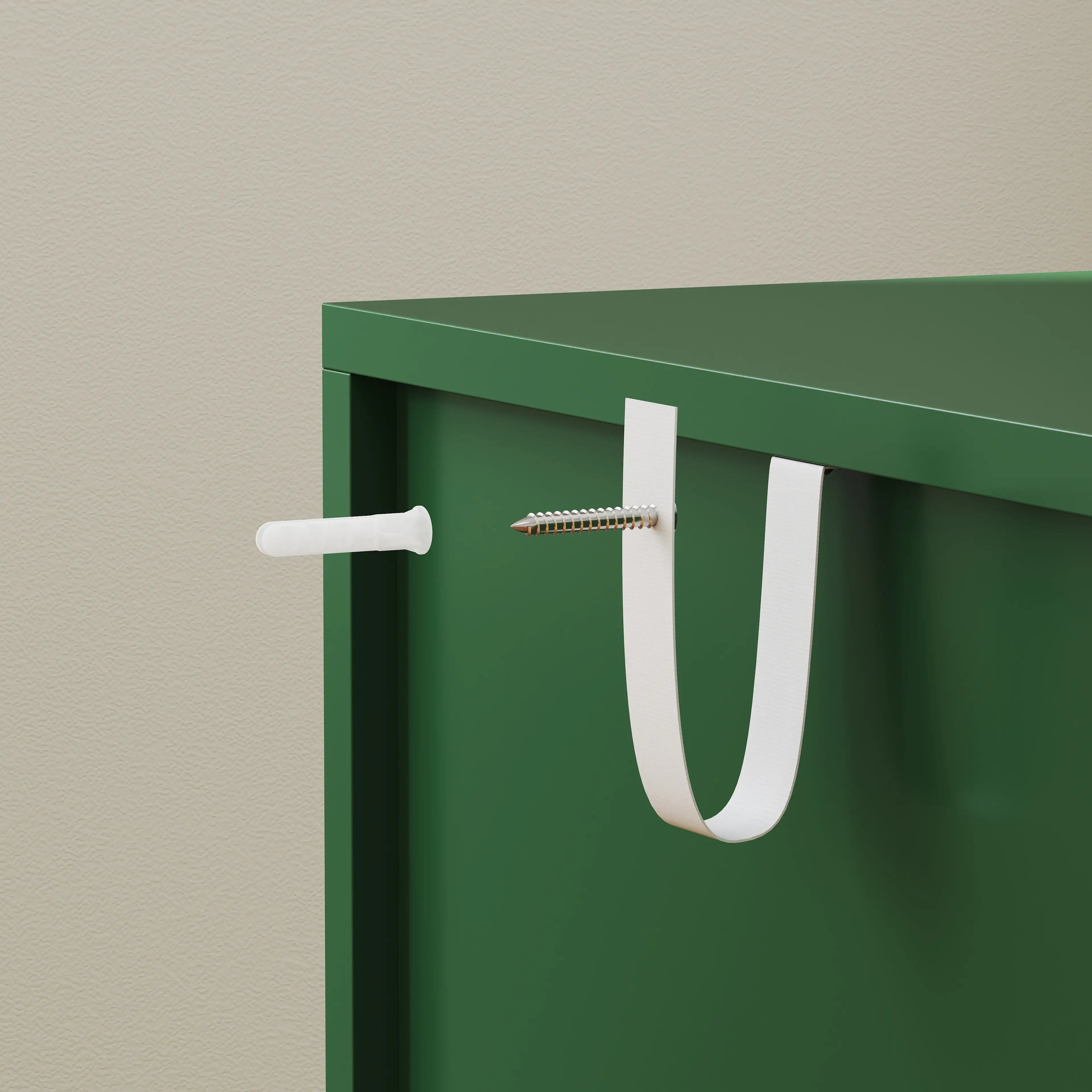 Modern Kitchen Storage Cabinet, Sideboard Buffet, 3 Drawers, Adjustable Shelves, Green Bar Cabinets at Gallery Canada