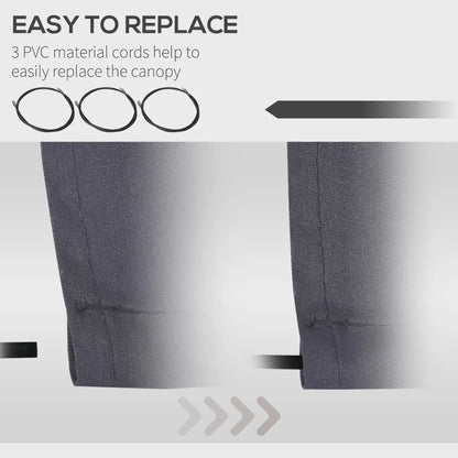 11' x 8' Outdoor Canopy, Retractable Awning, UV Protection, Grey Awning Fabric Replacement at Gallery Canada