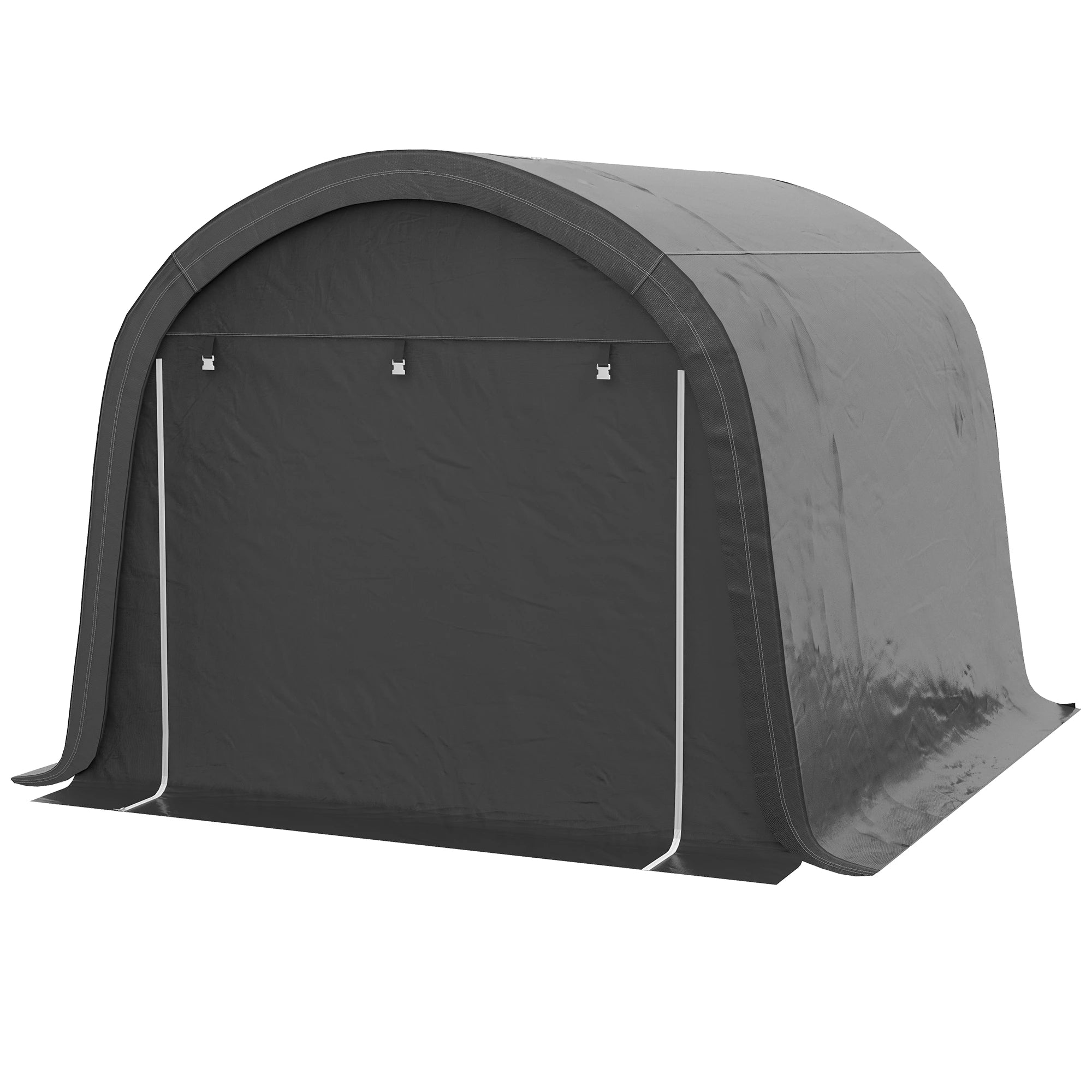 10' x 10' Outdoor Storage Tent, Heavy Duty Waterproof Shed for Bike, Motorcycle, Garden Tools Sheds Grey at Gallery Canada