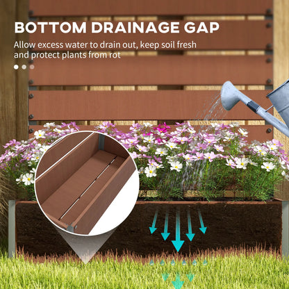 Trellis Planter Box, Raised Garden Bed With Trellis, Light Brown Wooden Planter Boxes at Gallery Canada