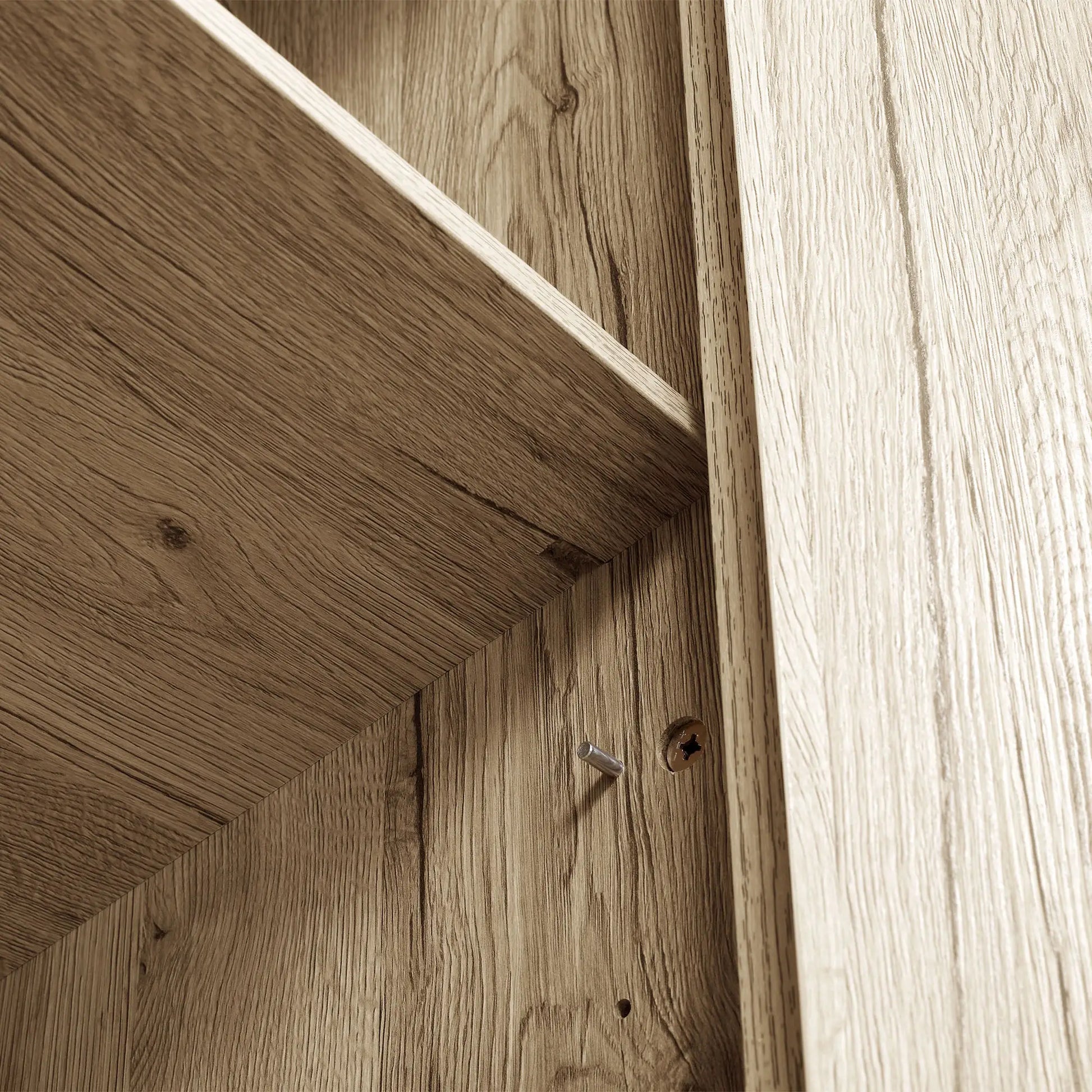 72" Freestanding Storage Cabinet, Kitchen Pantry with Doors, Shelves, Natural Kitchen Pantry Cabinets at Gallery Canada