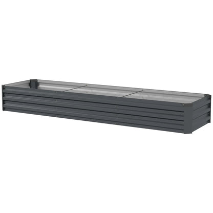 8'x2'x1' Galvanized Raised Bed, Elevated Planter Box, Dark Grey Raised Garden Beds Dark Grey at Gallery Canada