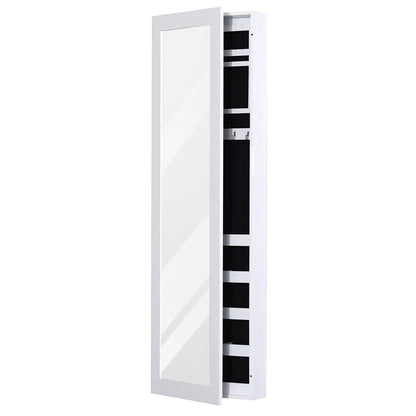 Mirror Jewellery Cabinet With Full Length Mirror, Wall Mounted Organizer, White Jewelry Armoire & Jewellery Mirror Cabinets at Gallery Canada