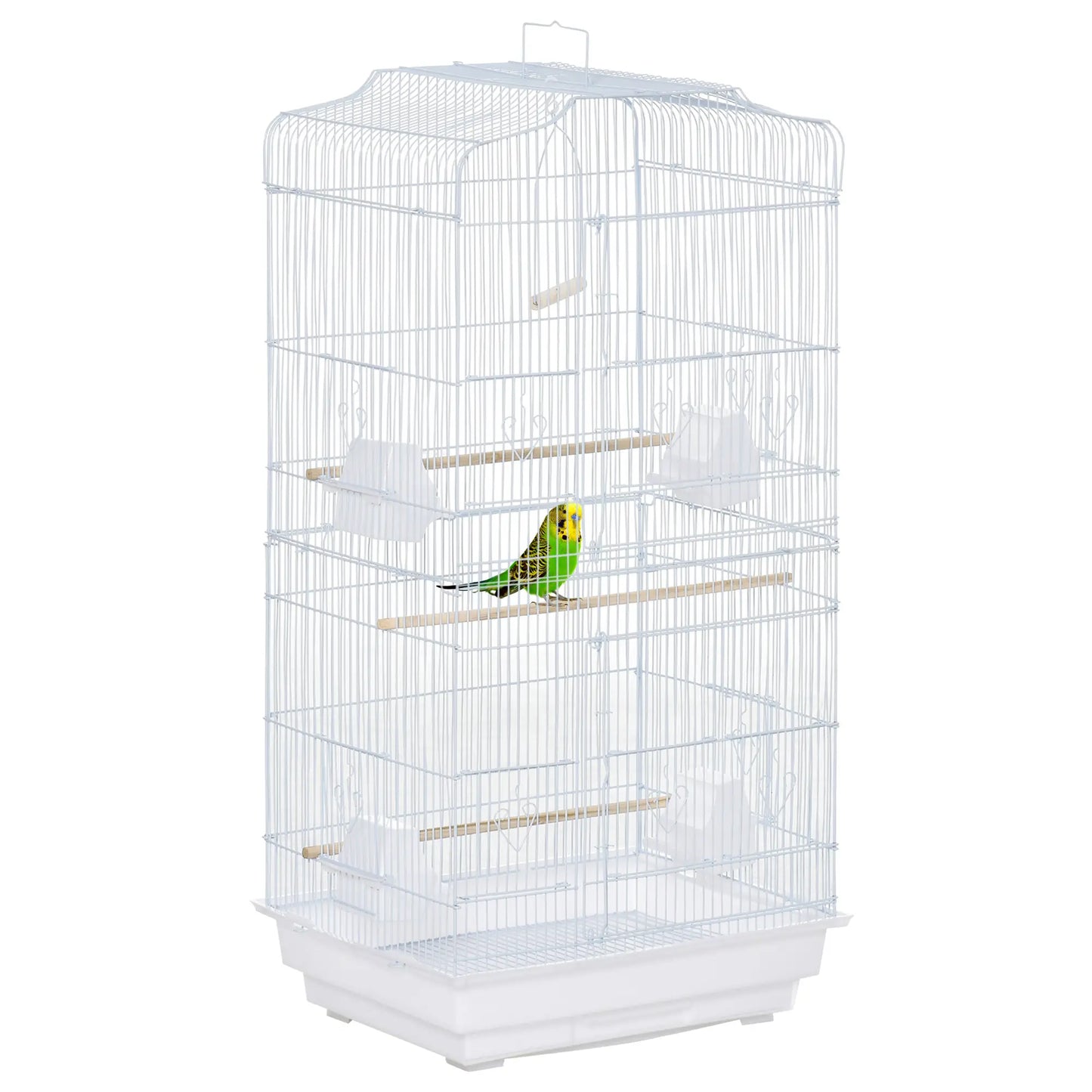 36" Bird Cage, Macaw Play House, Parrot Flight Cage, White Bird Cages White at Gallery Canada