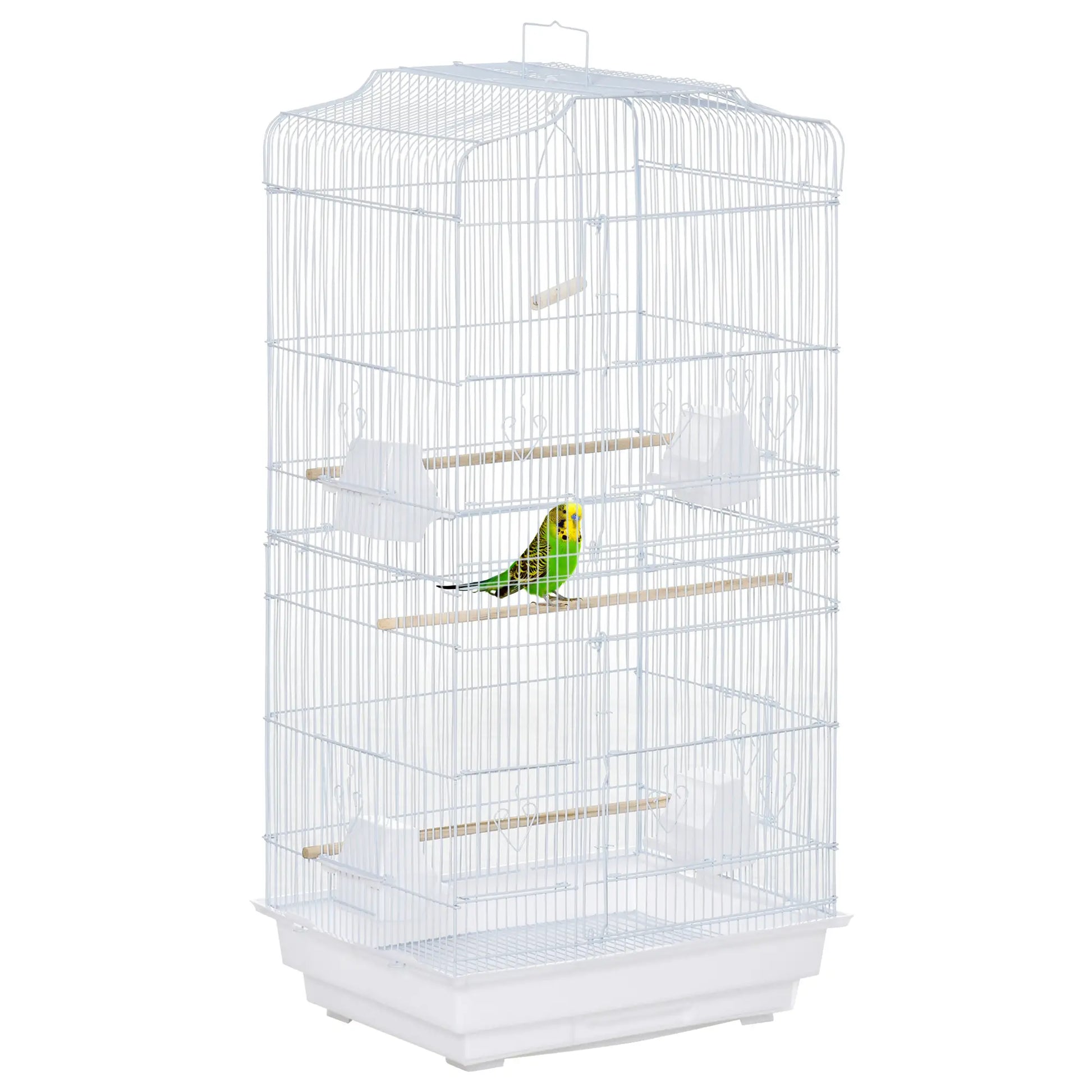 36" Bird Cage, Macaw Play House, Parrot Flight Cage, White Bird Cages White at Gallery Canada