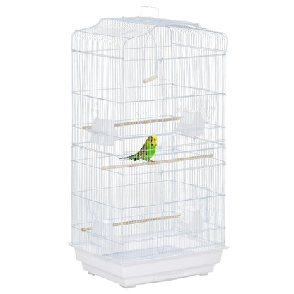 36" Bird Cage, Macaw Play House, Parrot Flight Cage, White Bird Cages White at Gallery Canada