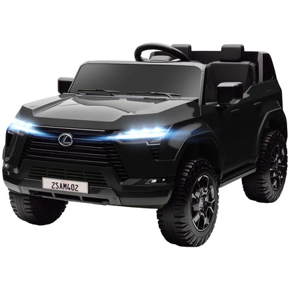 12V Ride On Car, Licensed GX550, 2-Seater, Remote Control, Suspension, Black Electric Toy Cars Black at Gallery Canada
