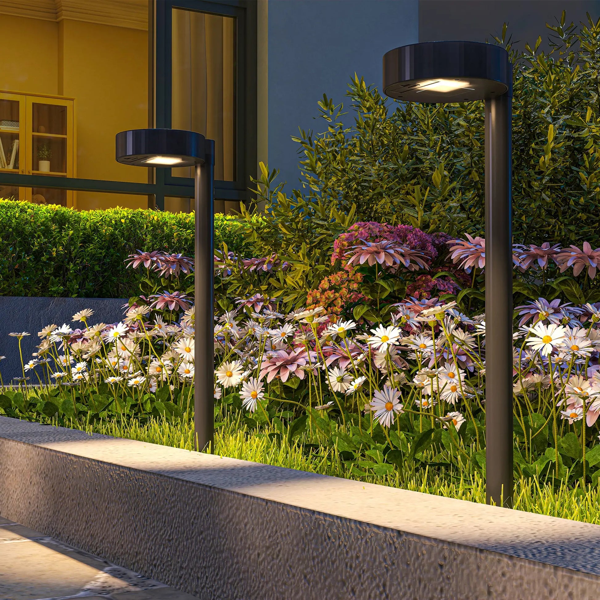 8 Pack Solar Garden Lights, Auto On/Off, IP44, Driveway, Walkway, Yard Solar Post Lamps at Gallery Canada