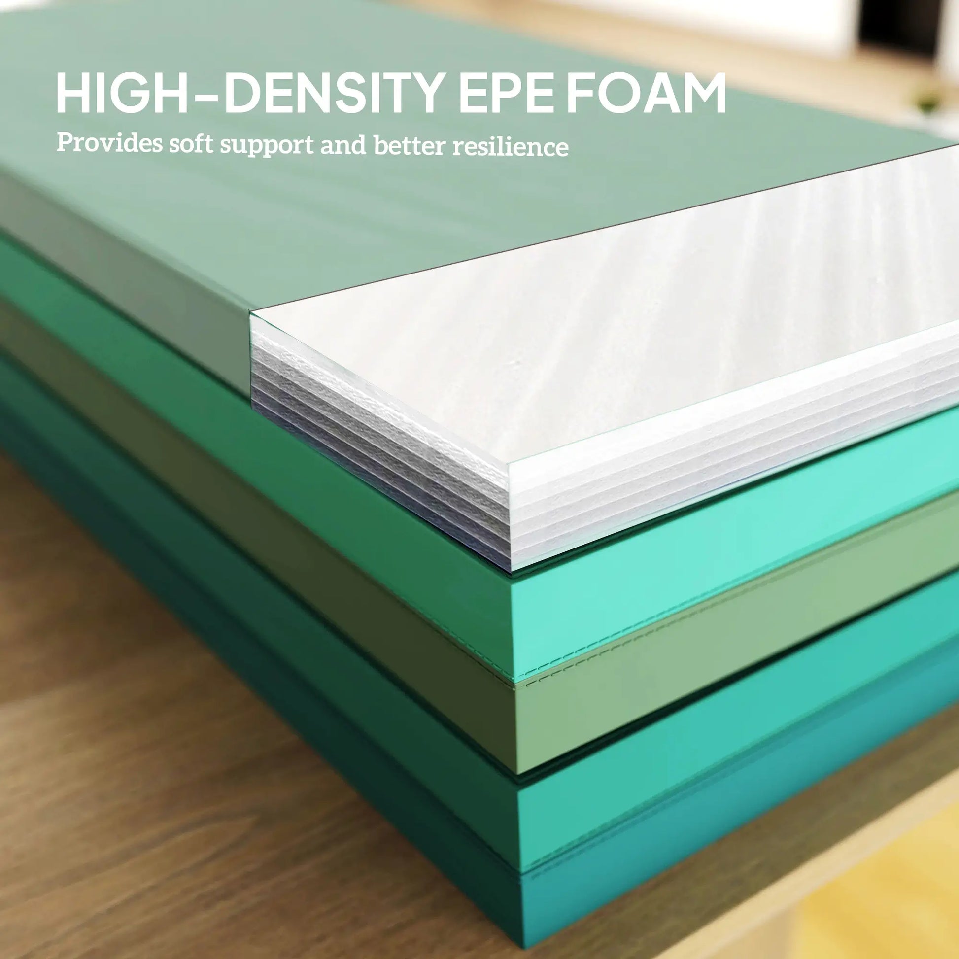 6ft Folding Gymnastics Mat, Thick Exercise Mat, Mixed Green Gymnastics Mats at Gallery Canada