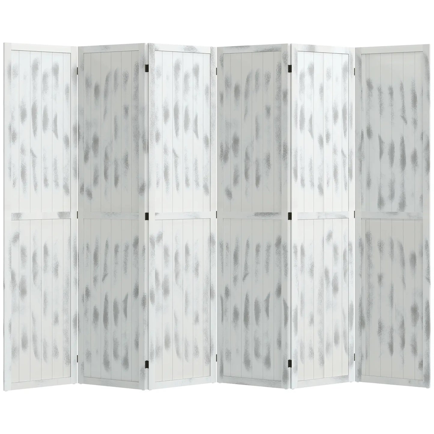 Foldable Screen Divider, 5.5' Rustic, for Bedroom Office, White Room Dividers White at Gallery Canada