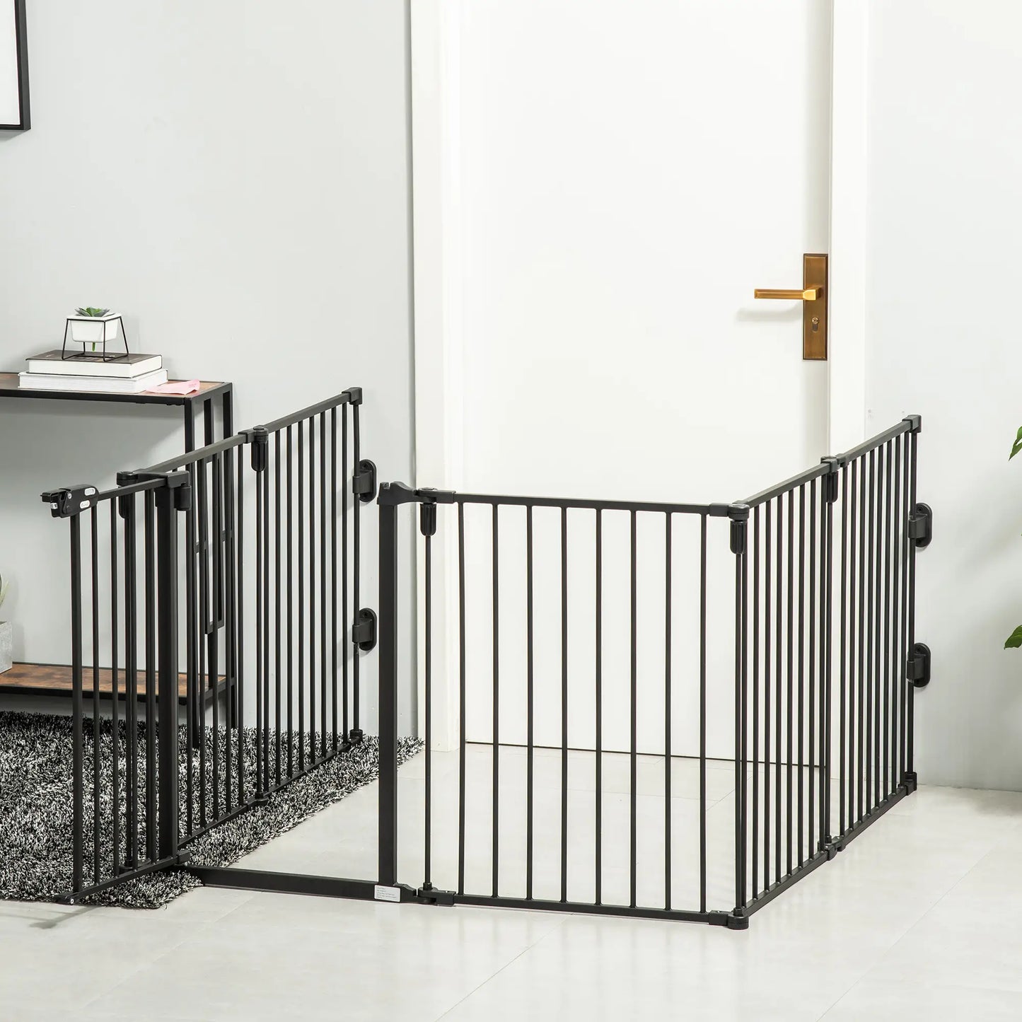 6-Panel Dog Safety Gate, Steel Fence, Black Houses, Kennels & Pens at Gallery Canada