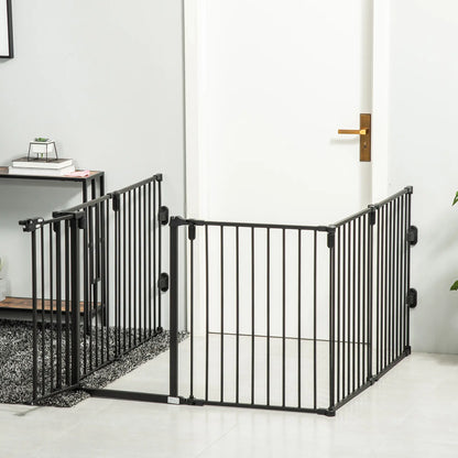 6-Panel Dog Safety Gate, Steel Fence, Black Houses, Kennels & Pens at Gallery Canada