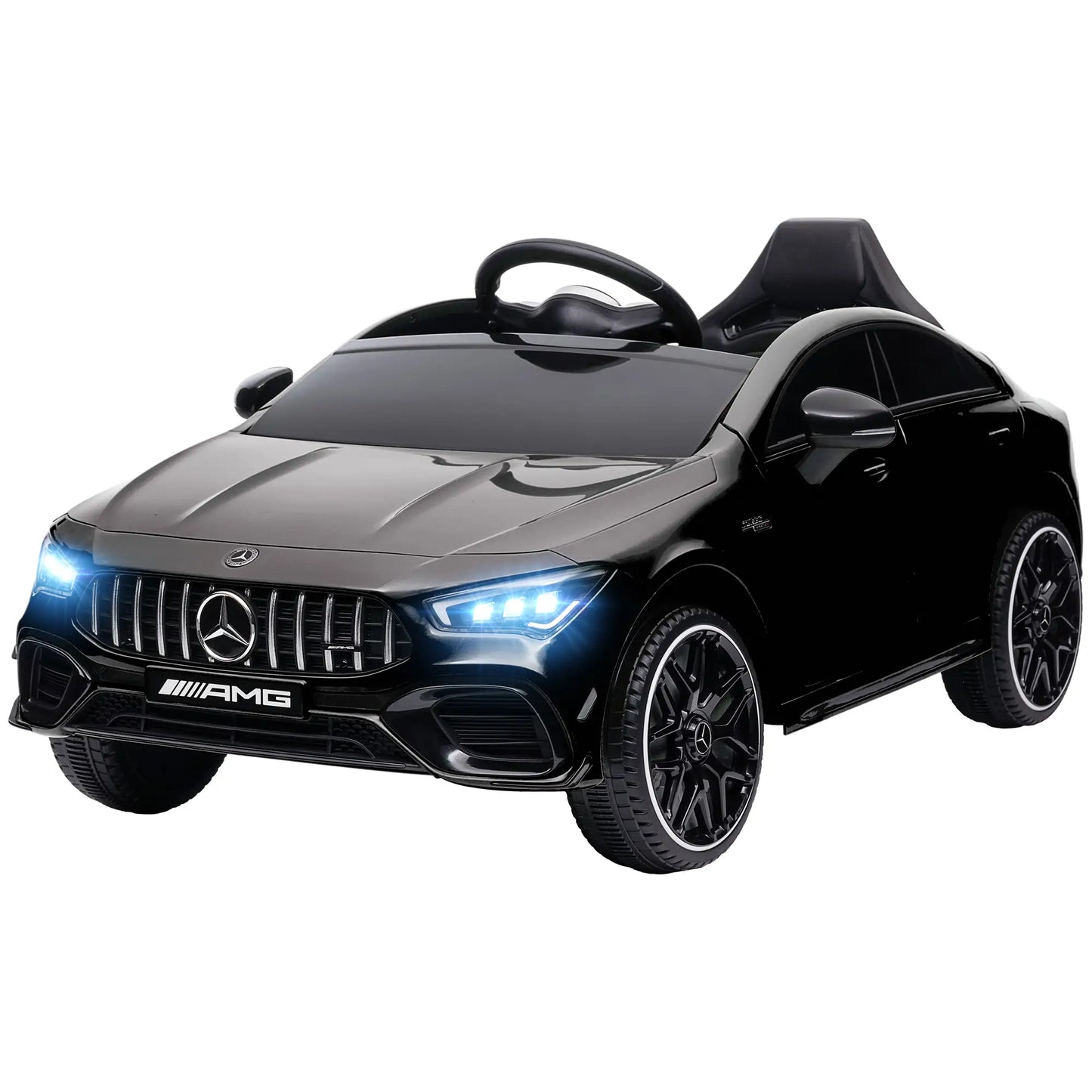 12V Ride On Car, Kids Electric Car, Remote Control, LED Lights, Black Electric Toy Cars Black at Gallery Canada