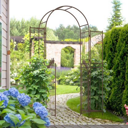7ft Metal Garden Arch Trellis, Outdoor Arbor for Climbing Plants Garden Arches at Gallery Canada