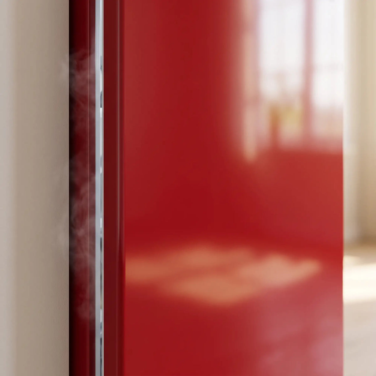 Upright Freezer 2.1 Cubic Feet, Reversible Door, 2 Shelves, Red