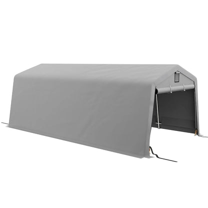 11' x 20' Portable Garage, Heavy Duty Carport, Grey Car Shelters at Gallery Canada