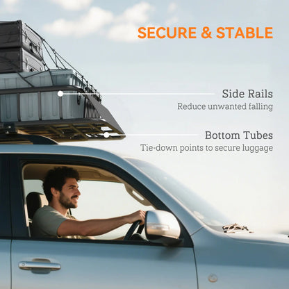 Universal Roof Rack Basket, 200lbs Steel Cargo Carrier, 43.5"x39.2"x7.3", Black Automotive at Gallery Canada
