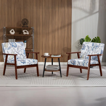 Modern Accent Chair, Upholstered Linen-Feel Armchair, Multicolored Accent Chairs at Gallery Canada